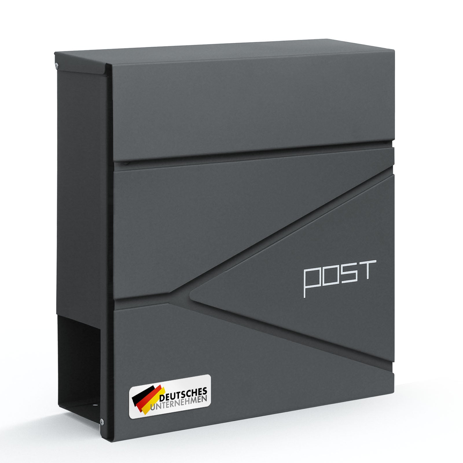 Briefkasten | Armand | Wetterfester Stahlbriefkasten mit C4-Einwurf und integriertem Zeitungsfach