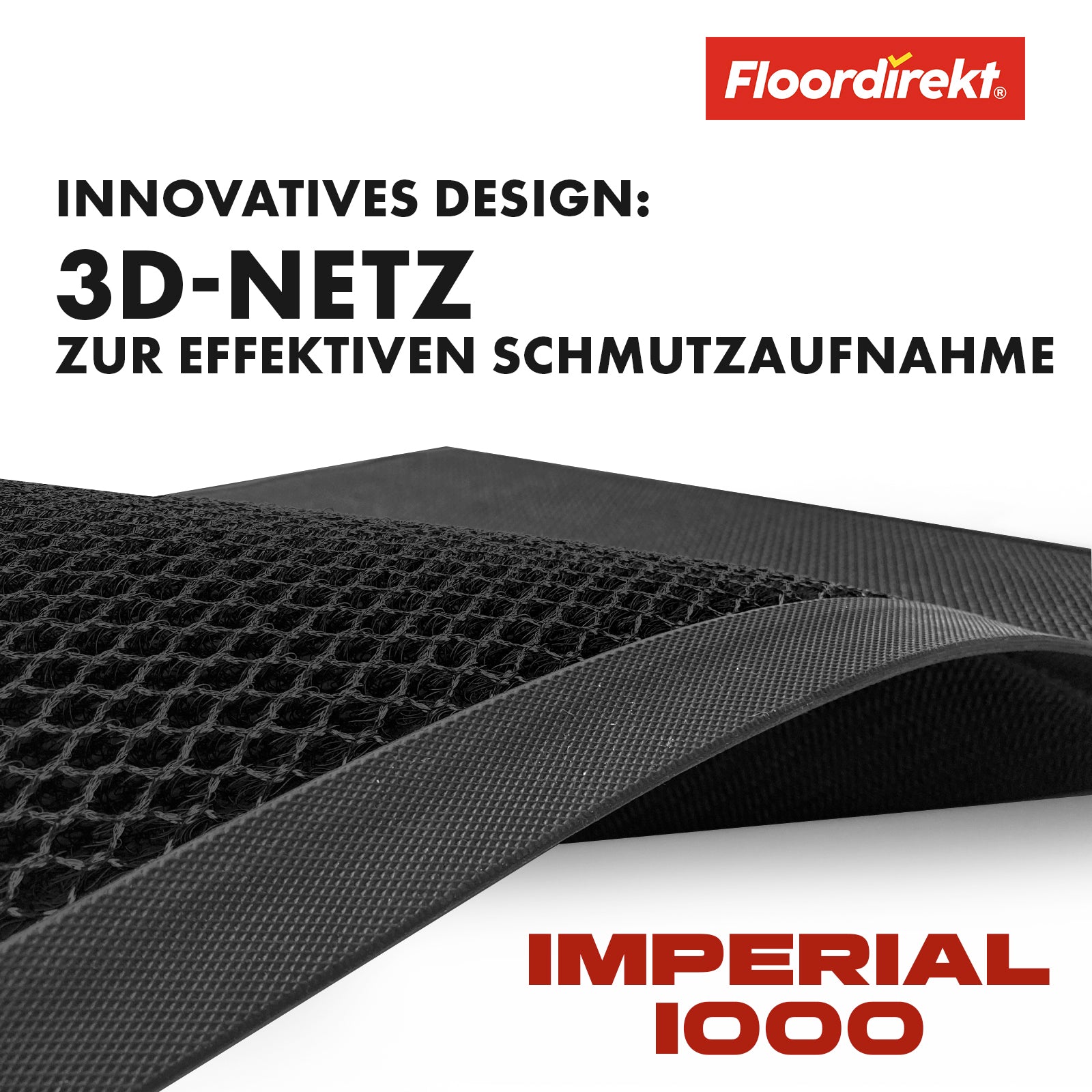 Fussmatte | Imperial 1000 | Innovatives 3D-Netz zur effektiven Filterung | Verfügbar in 2 Farben und 3 Größen