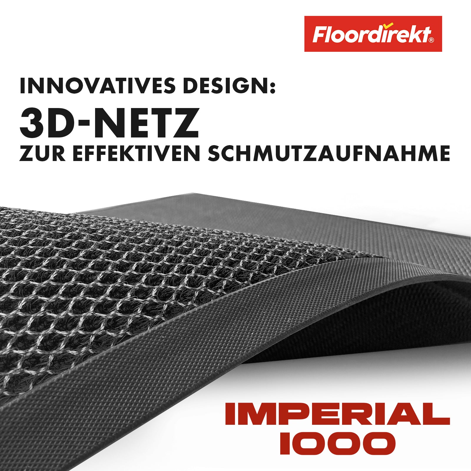 Fussmatte | Imperial 1000 | Innovatives 3D-Netz zur effektiven Filterung | Verfügbar in 2 Farben und 3 Größen