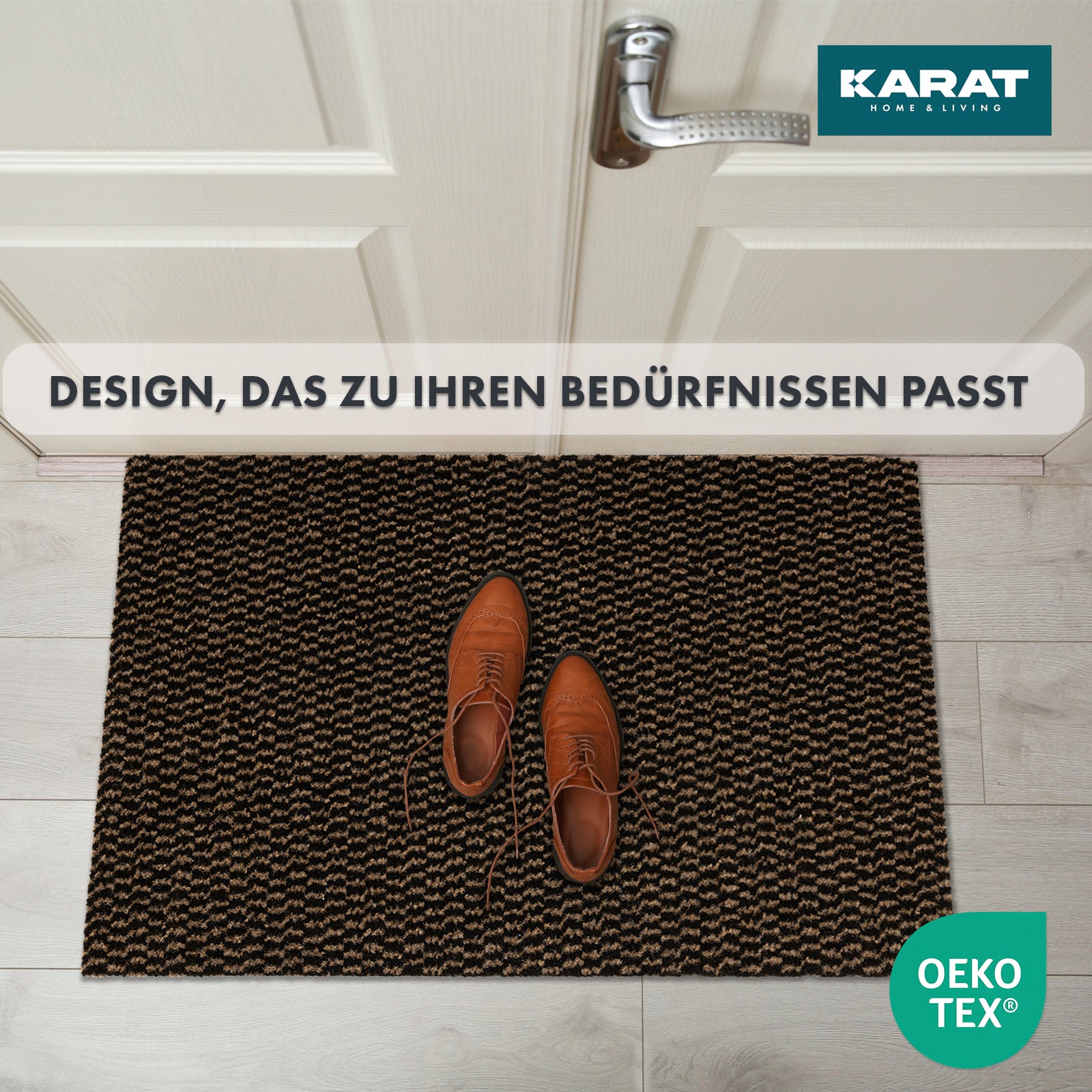 Schmutzfangmatte Melange | Türvorleger für innen und außen | Pflegeleicht | Rutschhemmend