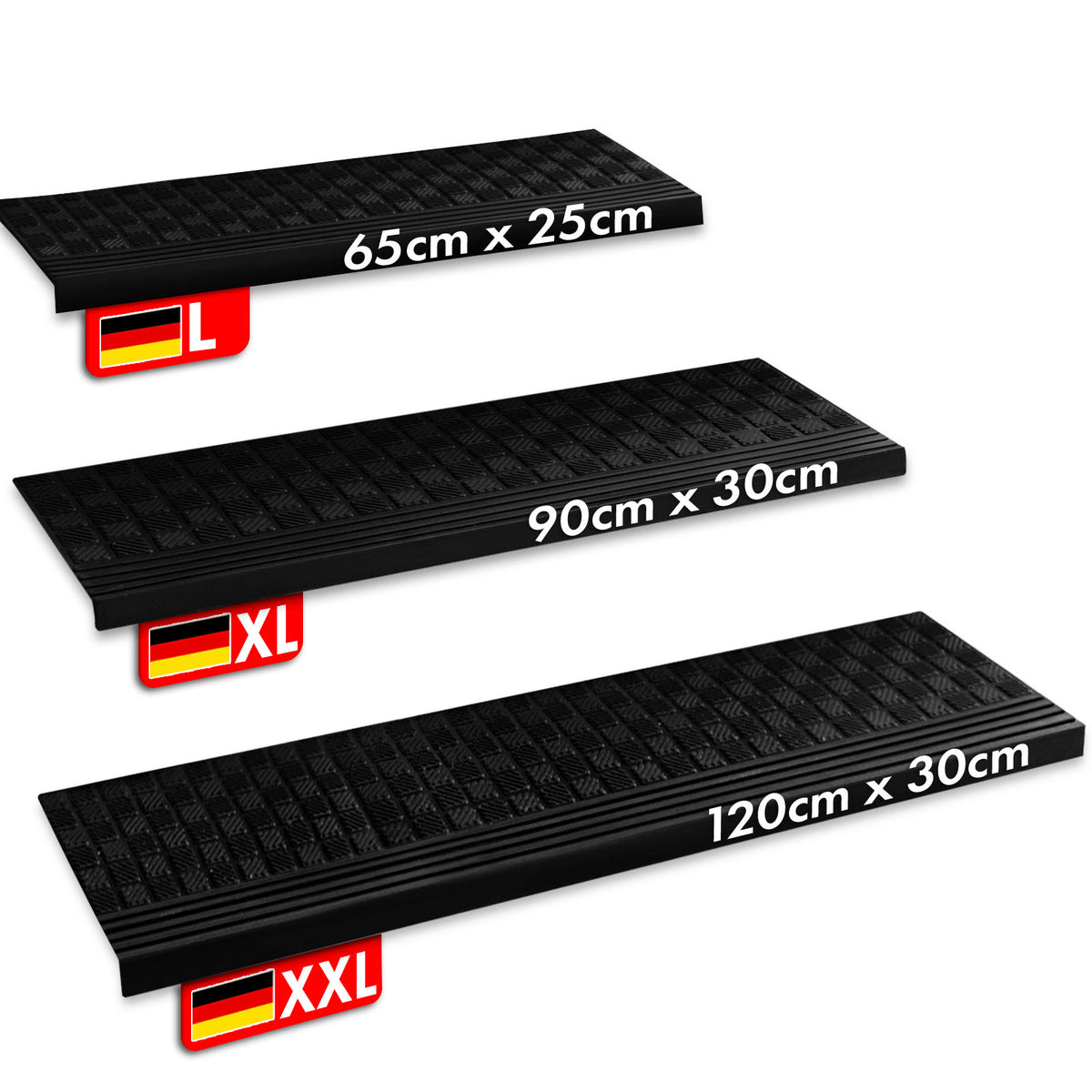 Gummi-Stufenmatten für außen | Diamond | 25x65 cm