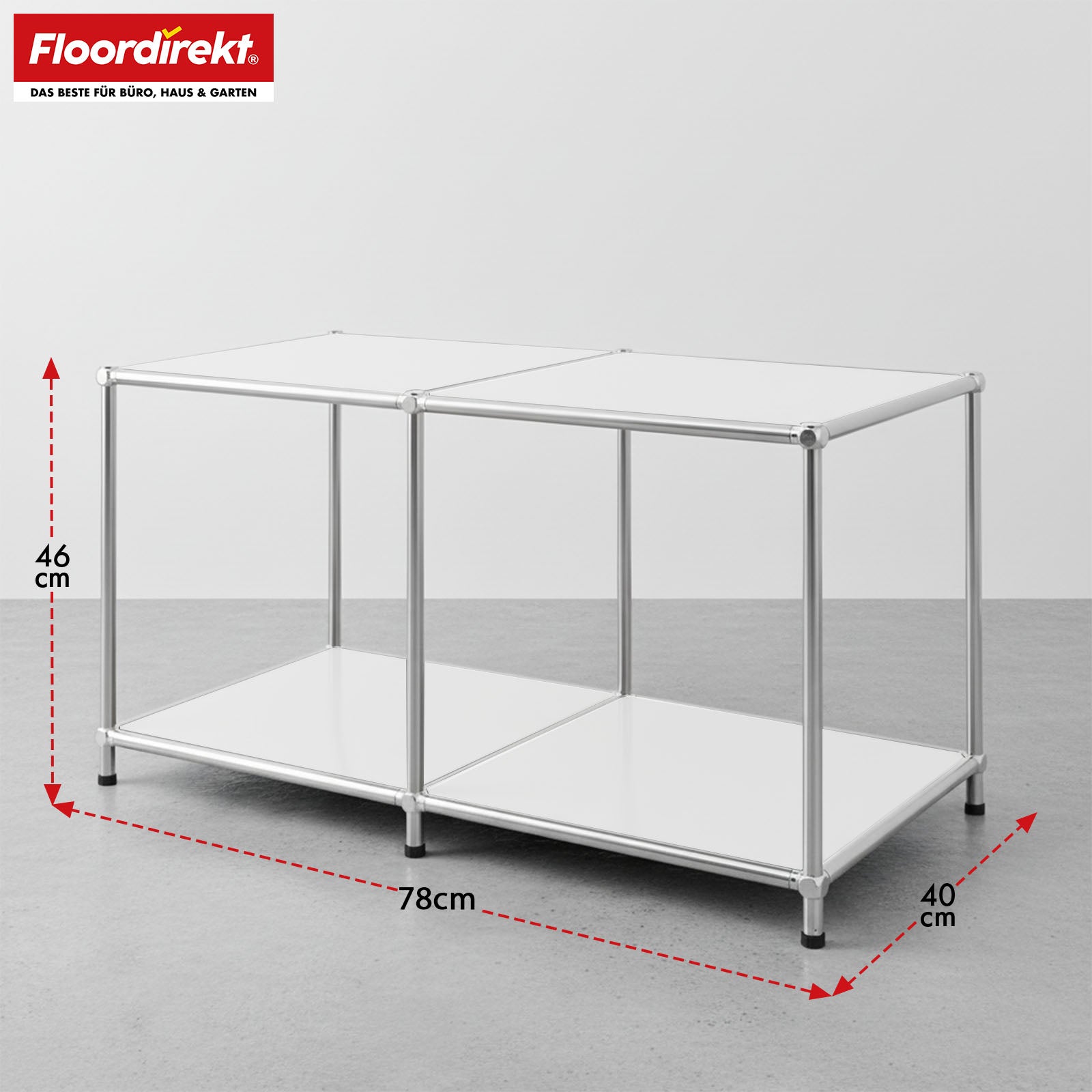 Metallregal | Concept Epure MK-016 | Sideboard & Ablageregal mit offenen Flächen | In mehreren Farben erhältlich