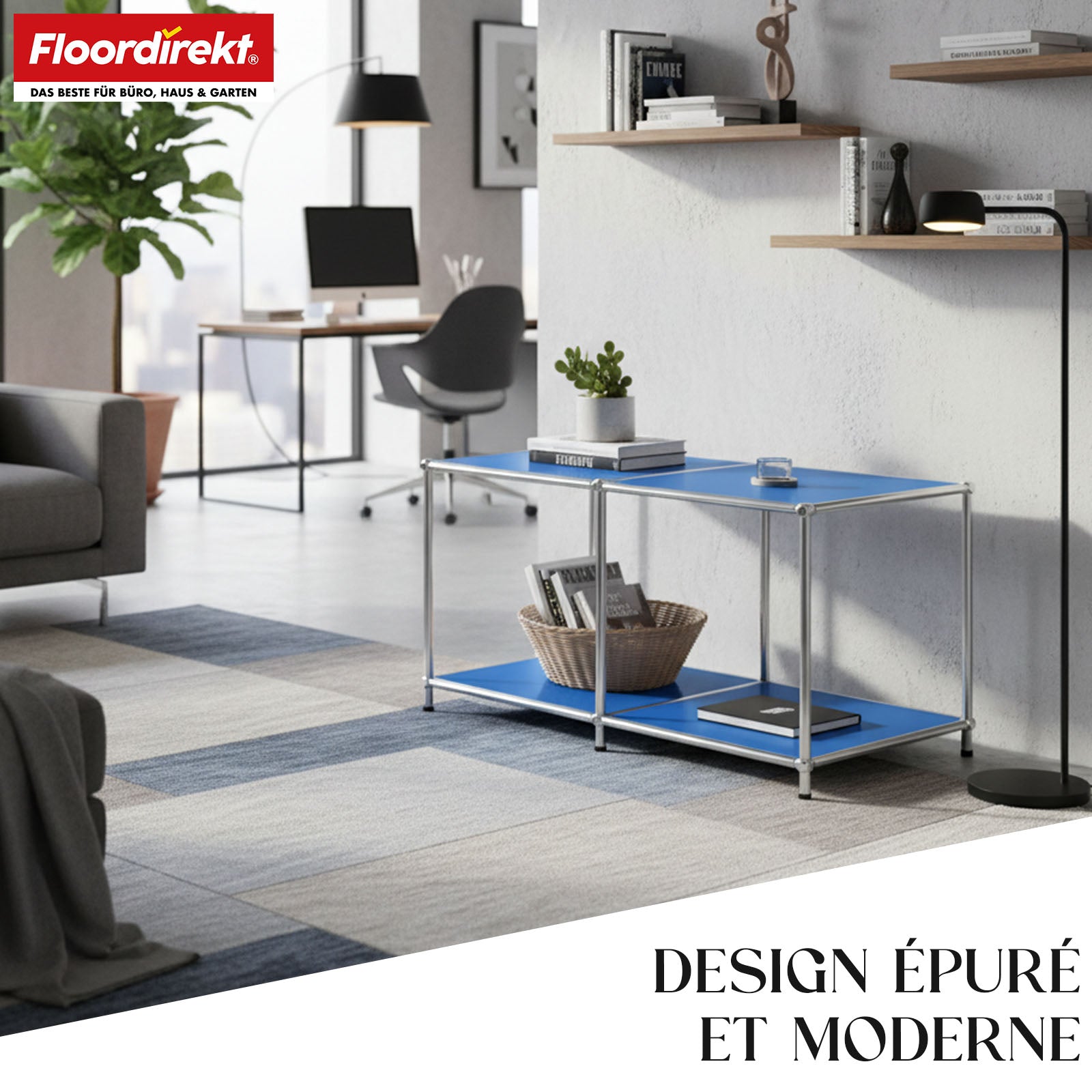 Metallregal | Concept Epure MK-016 | Sideboard & Ablageregal mit offenen Flächen | In mehreren Farben erhältlich