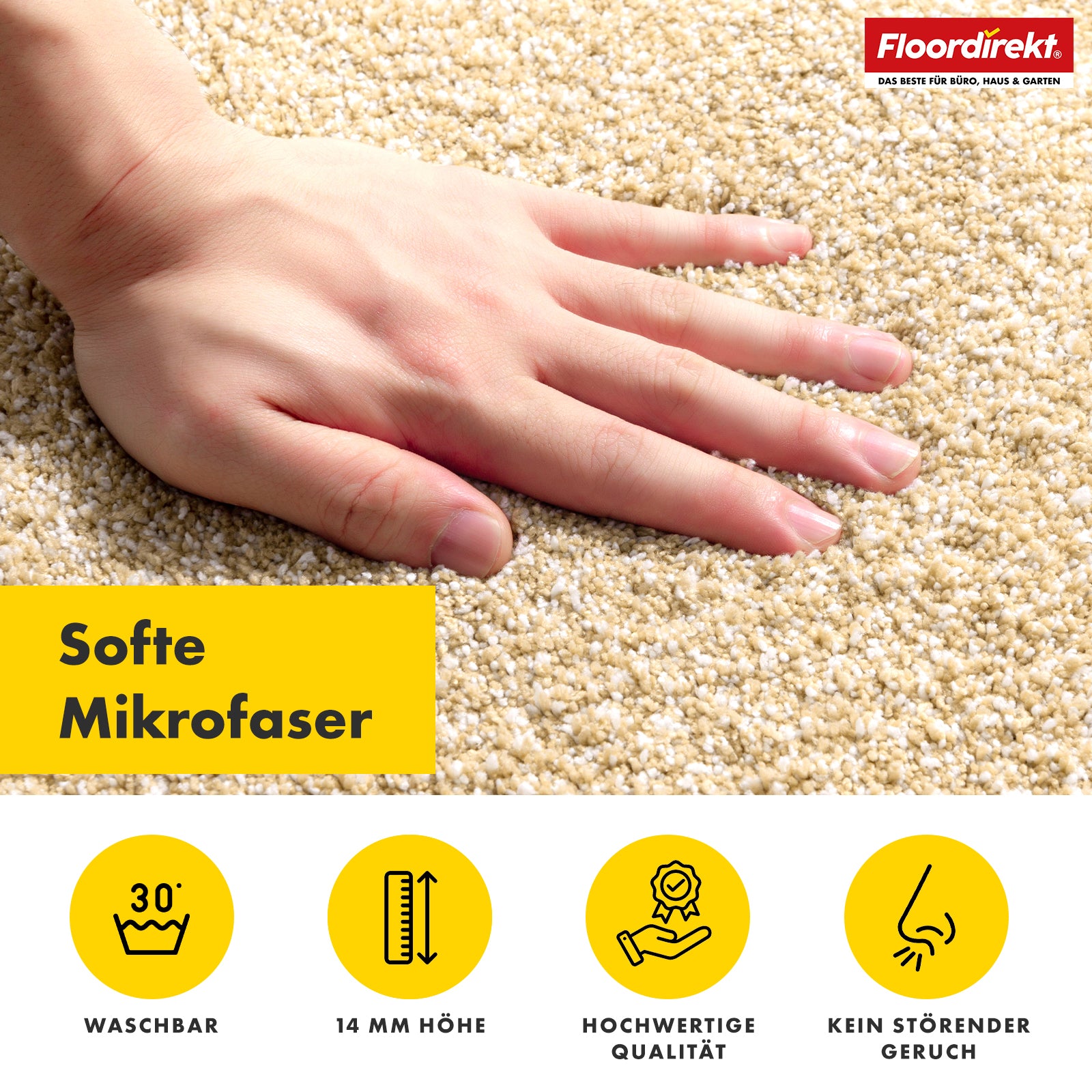 Schmutzfangmatte | Nasa | Weiche und wasserabsorbierende Fußmatte aus Polyester mit rutschfester Unterseite | Verschiedene Farben & Größen