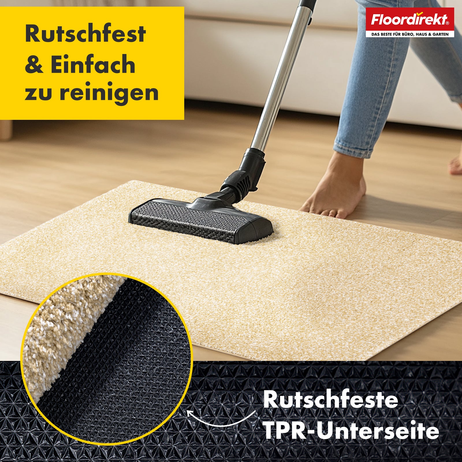 Schmutzfangmatte | Nasa | Weiche und wasserabsorbierende Fußmatte aus Polyester mit rutschfester Unterseite | Verschiedene Farben & Größen