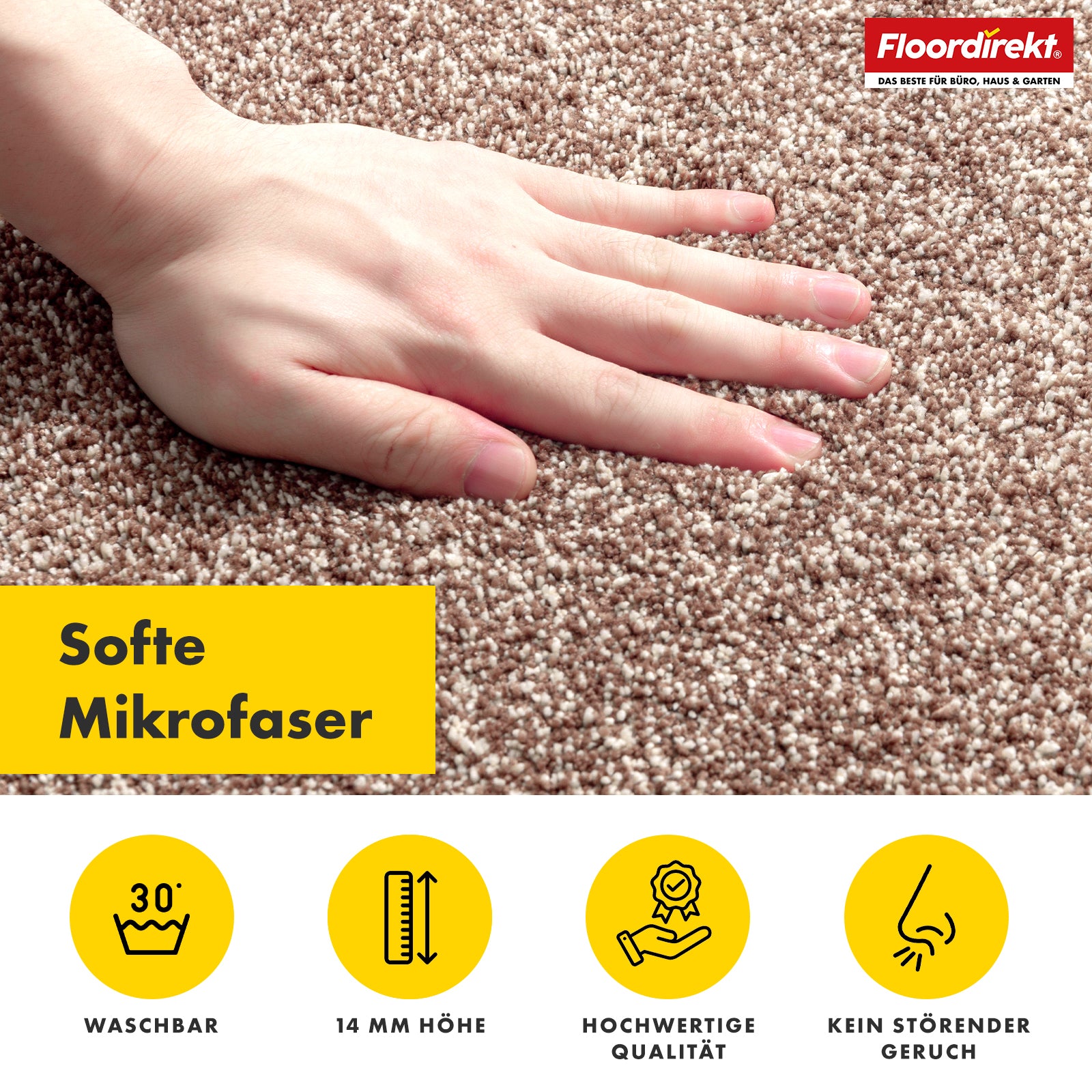 Schmutzfangmatte | Nasa | Weiche und wasserabsorbierende Fußmatte aus Polyester mit rutschfester Unterseite | Verschiedene Farben & Größen