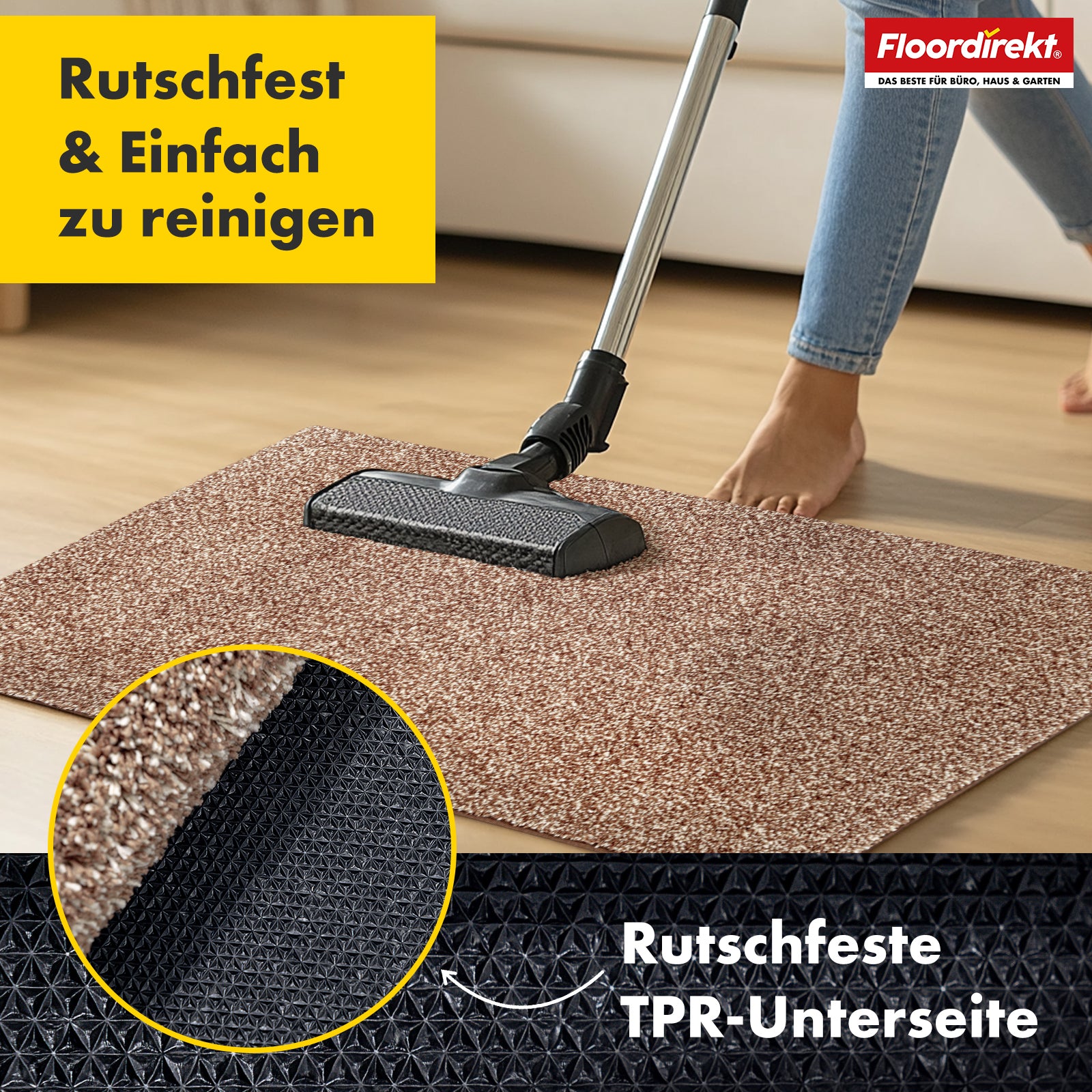 Schmutzfangmatte | Nasa | Weiche und wasserabsorbierende Fußmatte aus Polyester mit rutschfester Unterseite | Verschiedene Farben & Größen