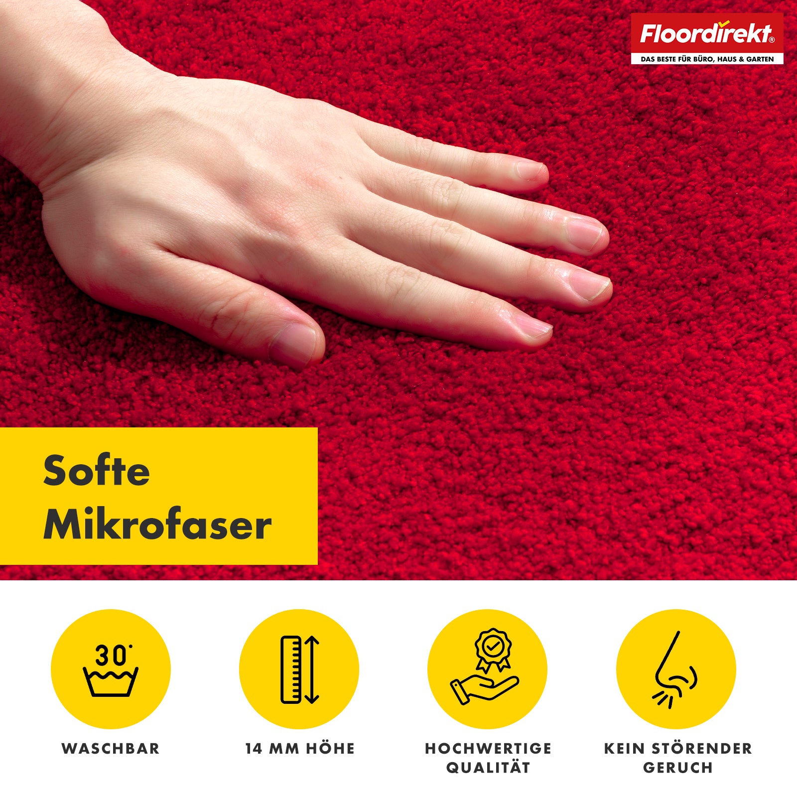 Schmutzfangmatte | Nasa | Weiche und wasserabsorbierende Fußmatte aus Polyester mit rutschfester Unterseite | Verschiedene Farben & Größen