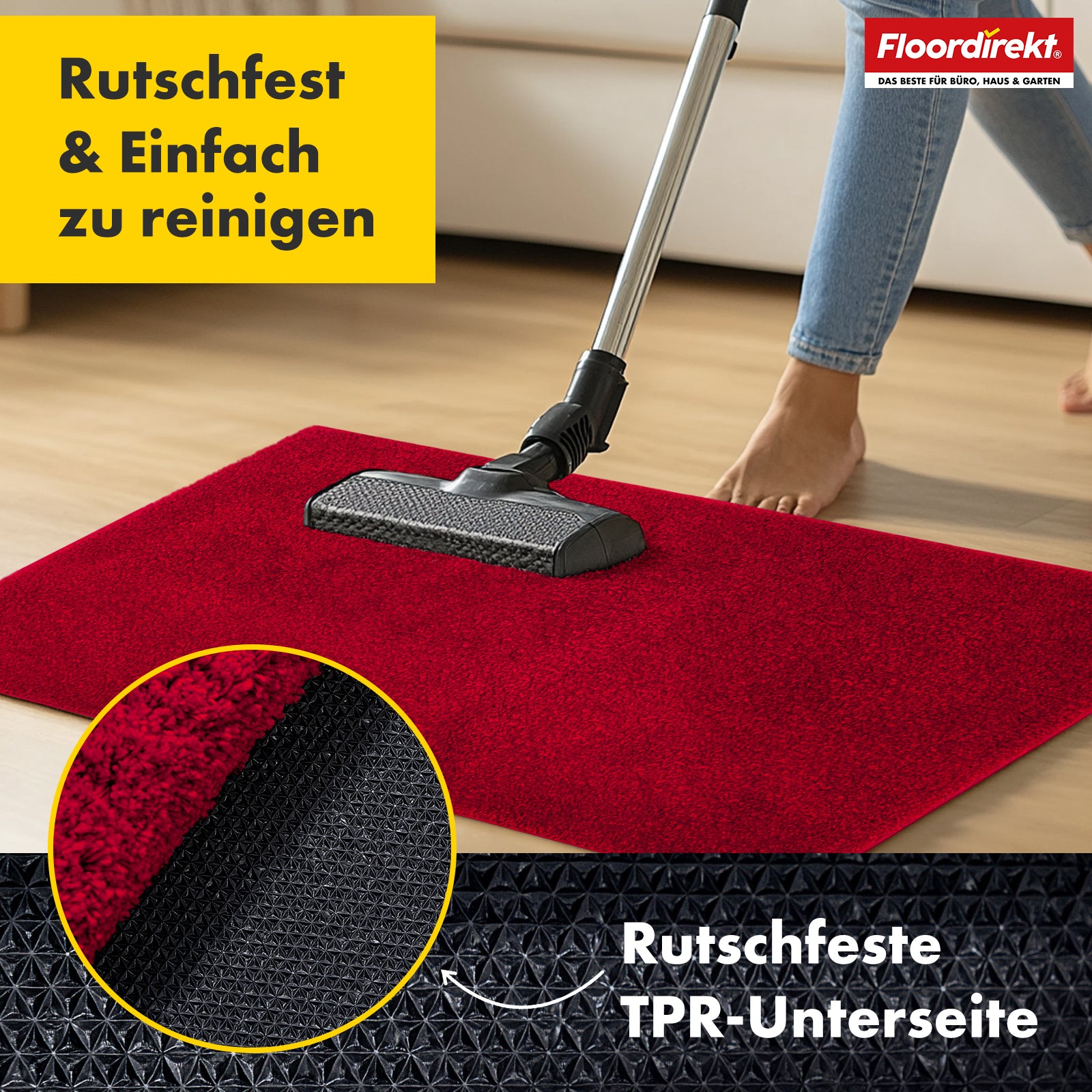 Schmutzfangmatte | Nasa | Weiche und wasserabsorbierende Fußmatte aus Polyester mit rutschfester Unterseite | Verschiedene Farben & Größen