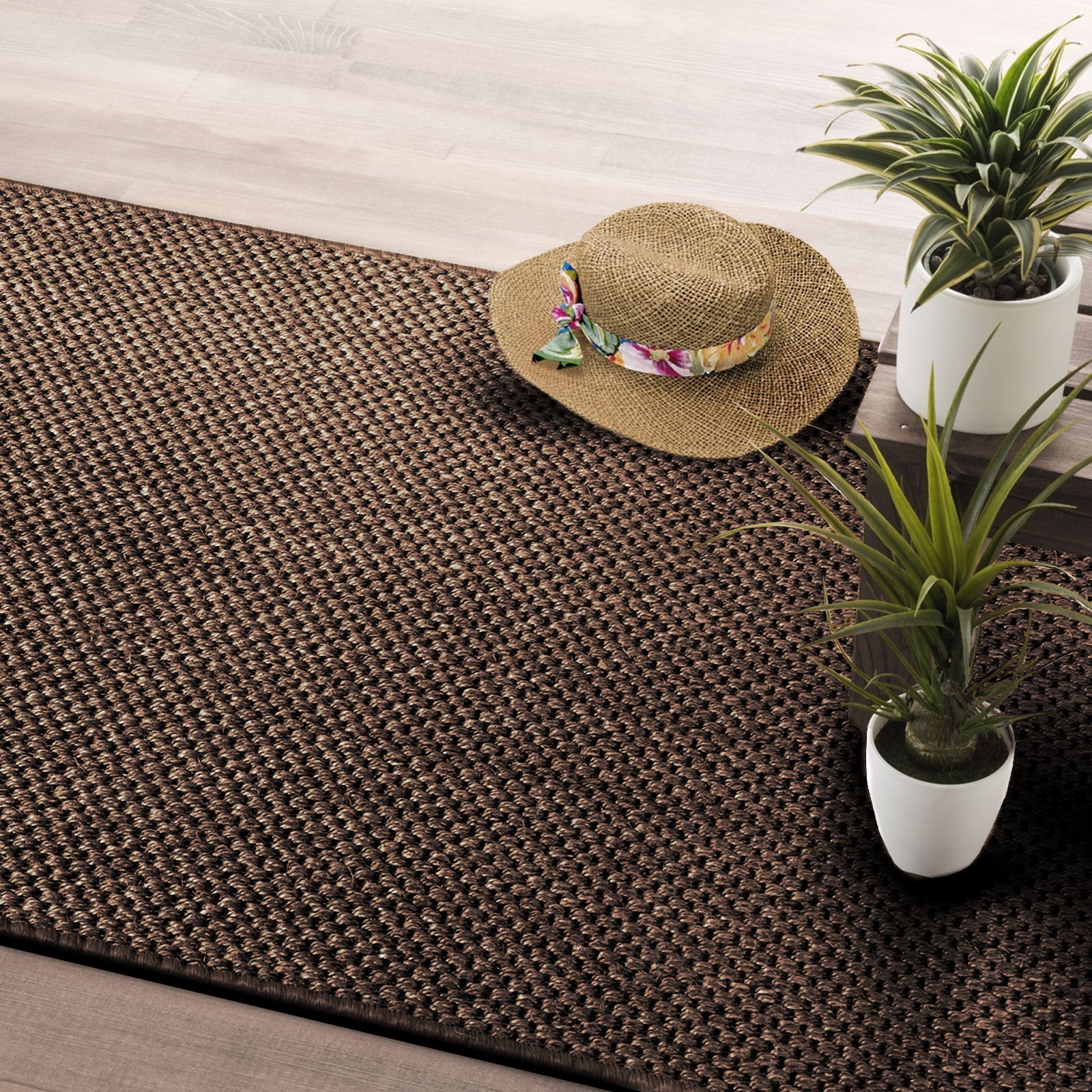 Sisal-Teppich auf Maß | Tiger-Eye-Struktur | Verschiedene Farben