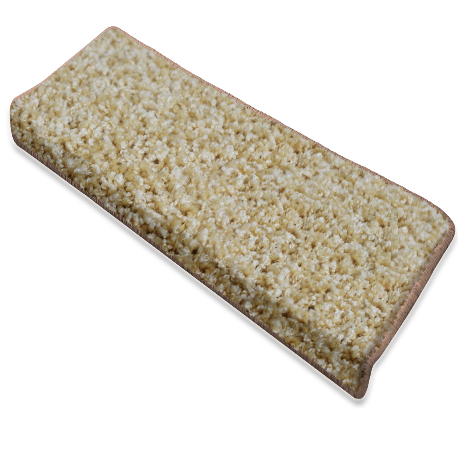 Shaggy-Stufenmatte Barcelona Halbrund oder eckig Viele Farben | Beige
