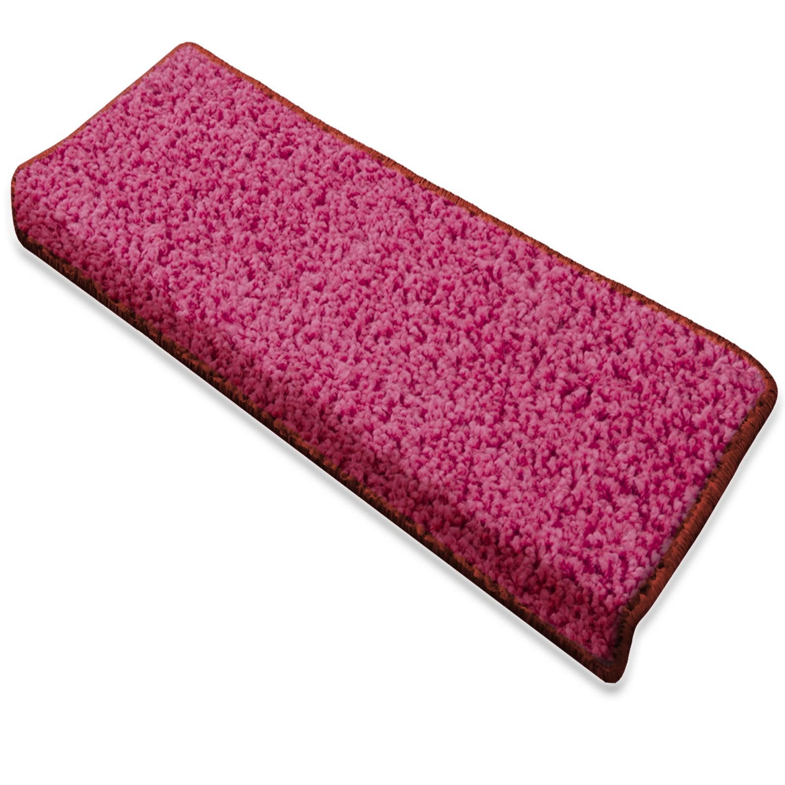 Shaggy-Stufenmatte Barcelona Halbrund oder eckig Viele Farben | Pink