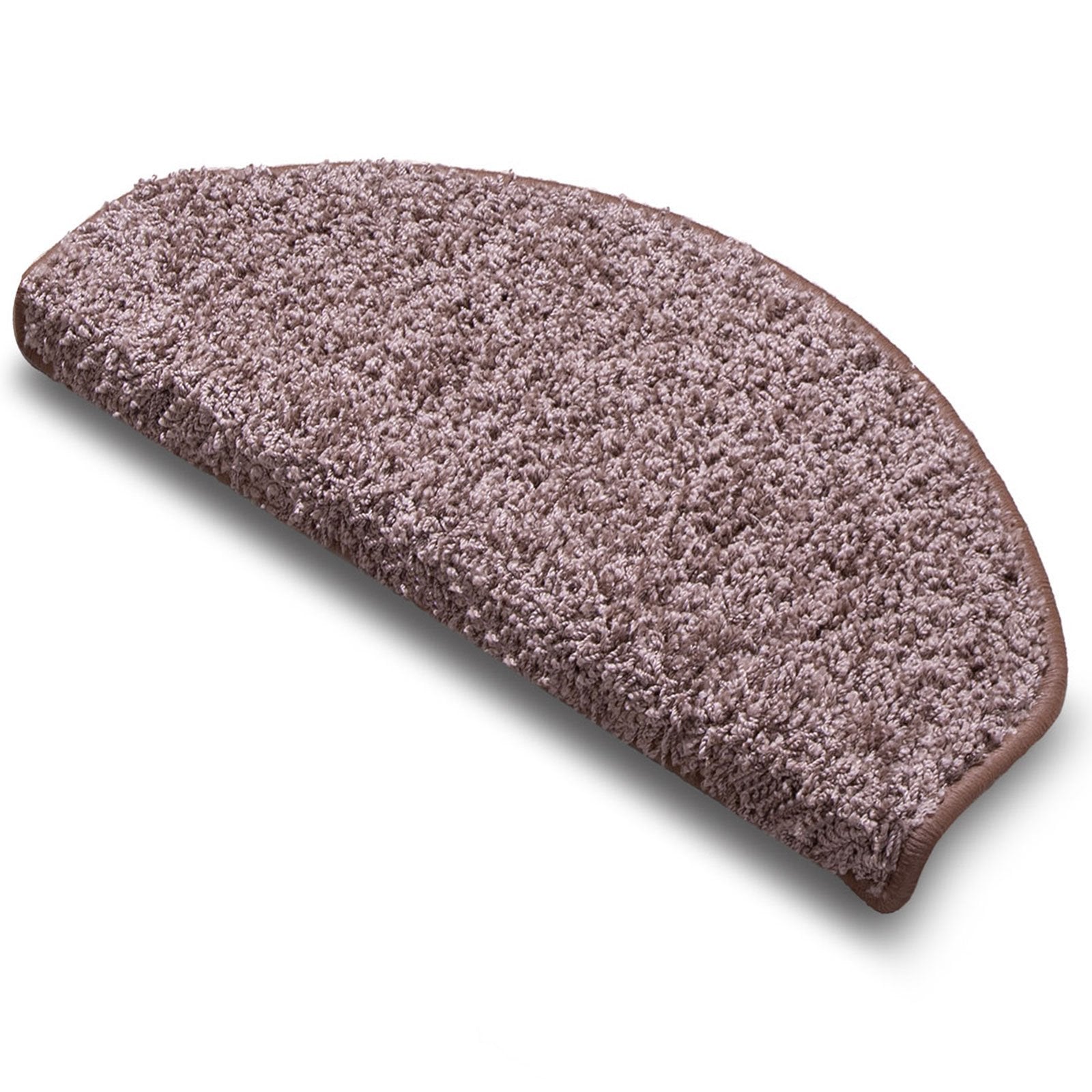 Shaggy-Stufenmatte Barcelona Halbrund oder eckig Viele Farben | Beige-Braun