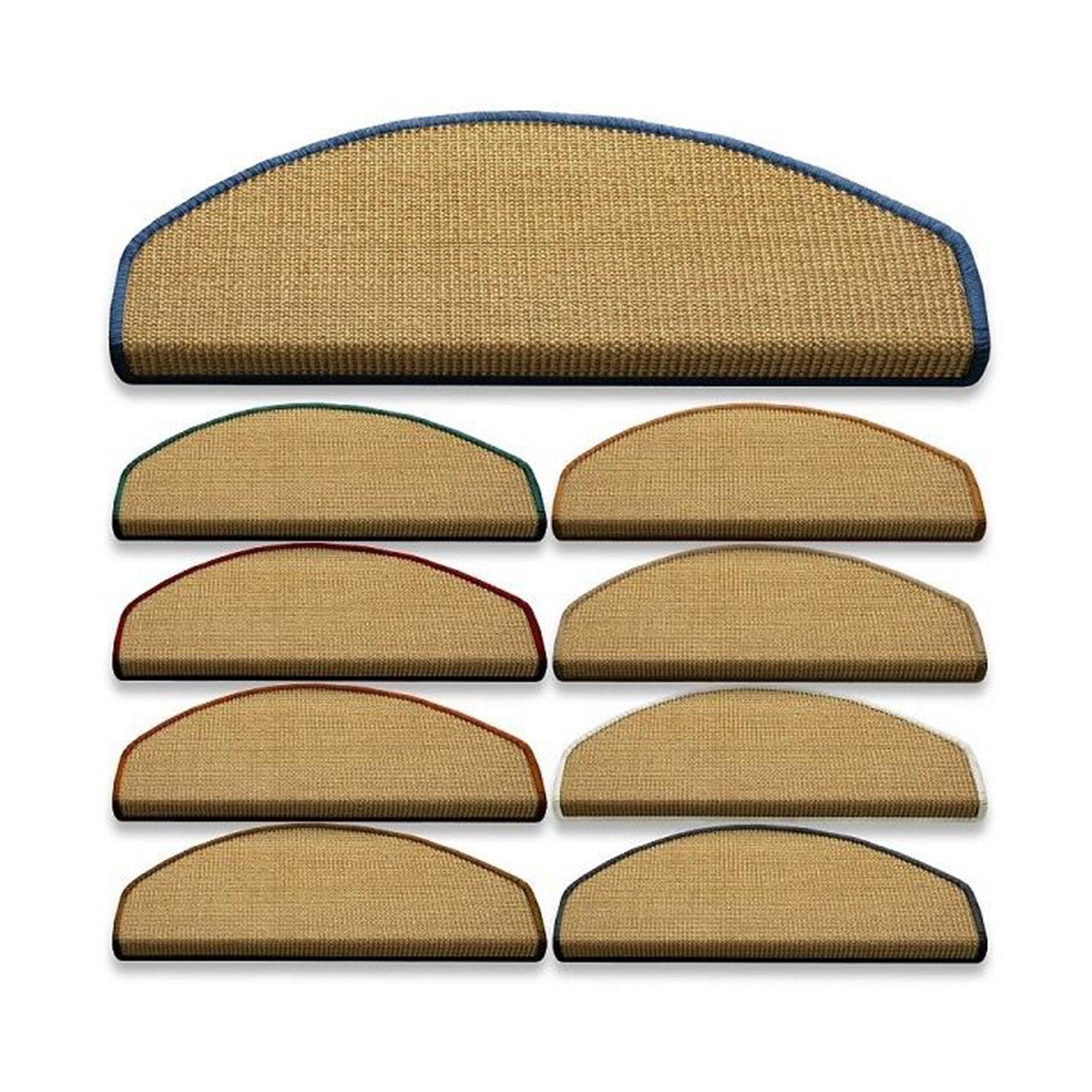 Sisal-Stufenmatte | Salvador natur | Mit Kettelung in Wunschfarbe