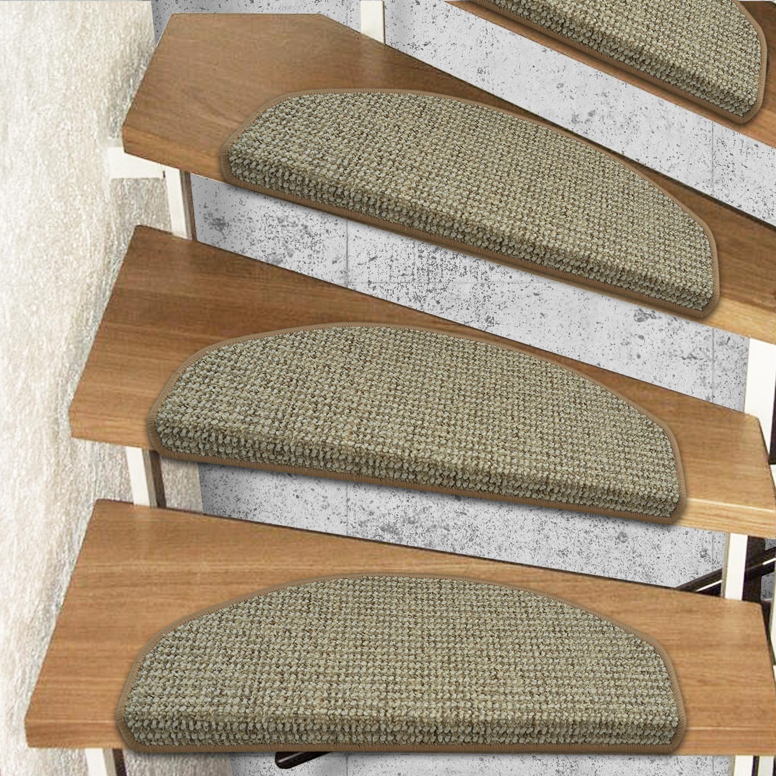Stufenmatte Carlton Halbrund oder Eckig Erhältlich in 5 Farben | Beige