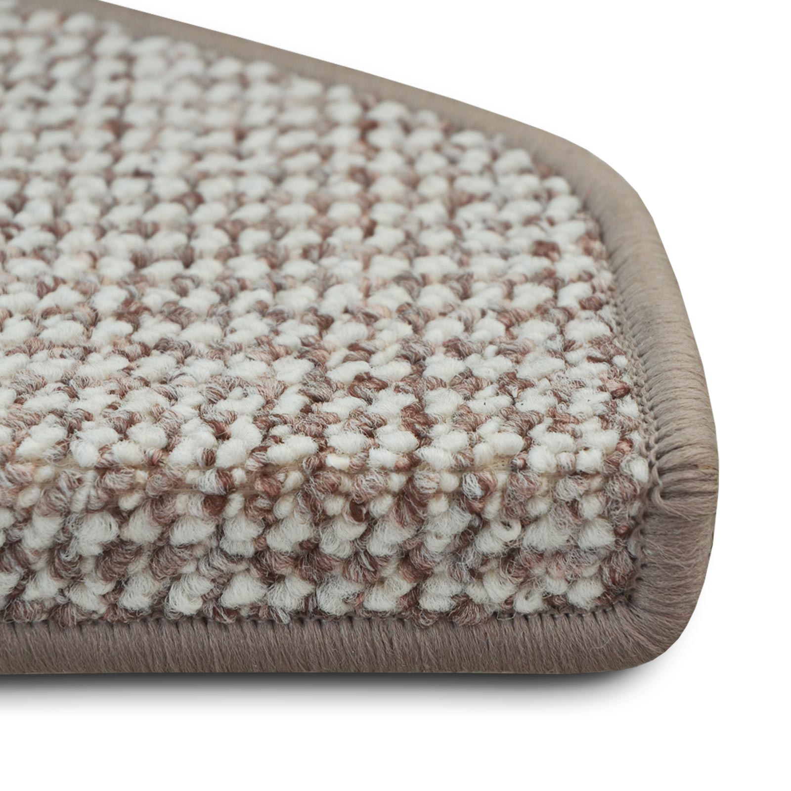 Stufenmatte Carlton Halbrund oder Eckig Erhältlich in 5 Farben | Grau-Beige meliert
