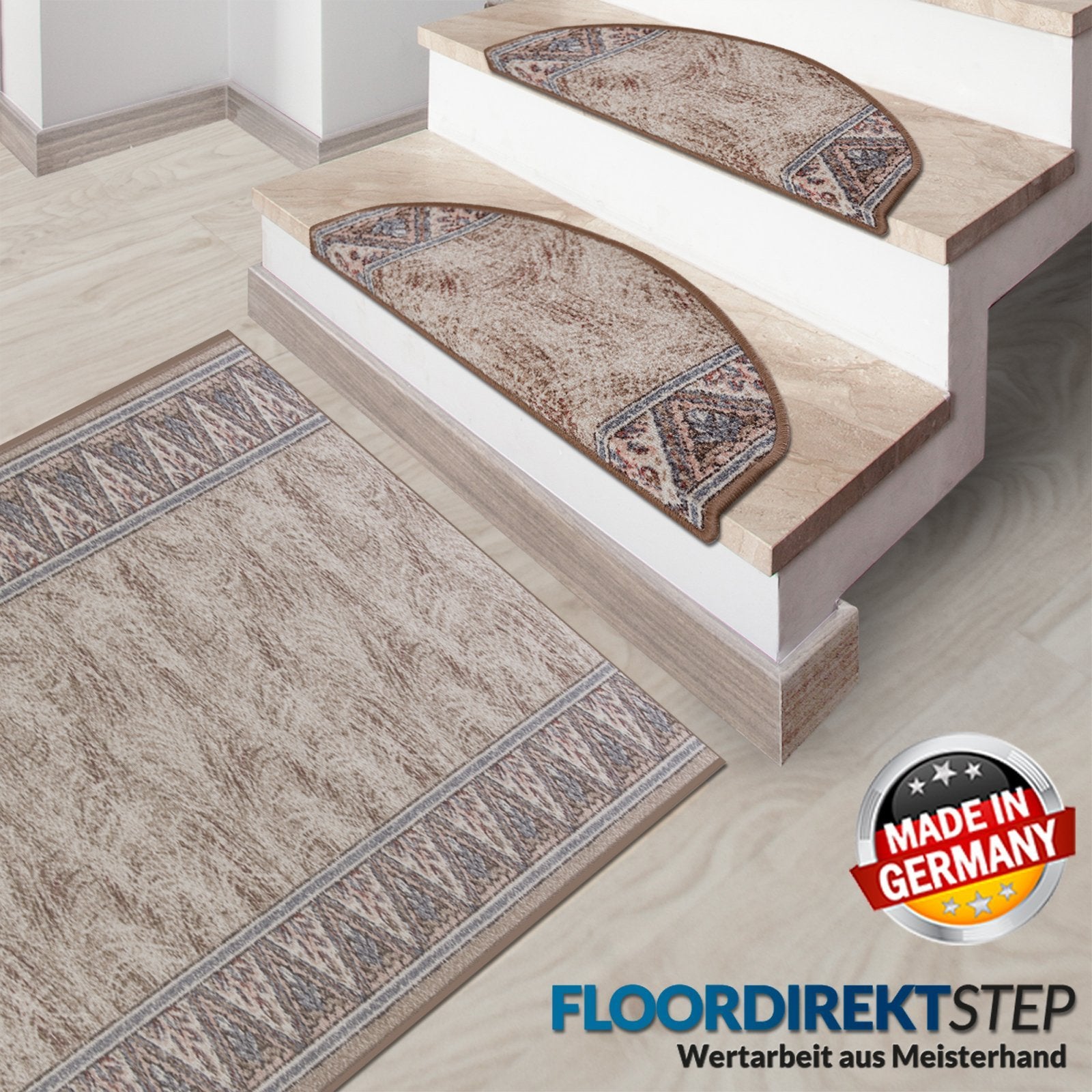 Stufenmatte Elota | Halbrund oder eckig | Braun