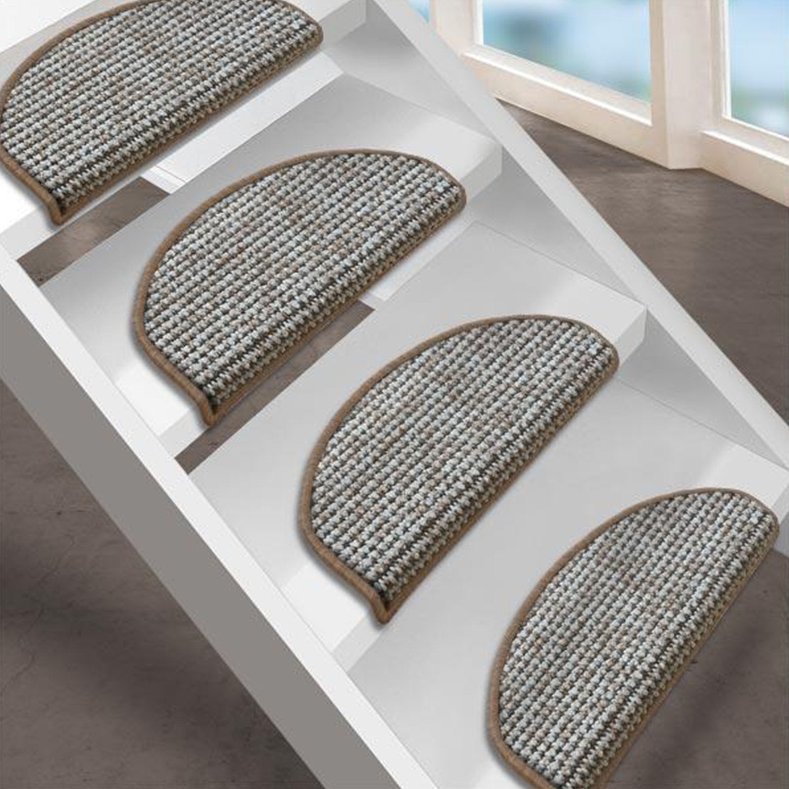 Stufenmatte Grandeur Halbrund oder Eckig Erhältlich in 5 Farben | Beige