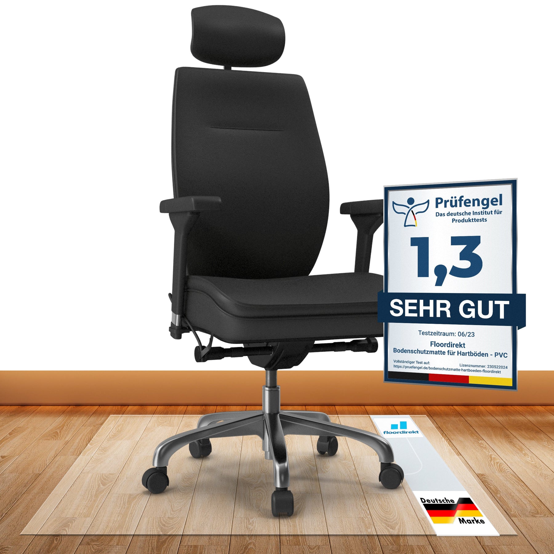 ✂ Bodenschutzmatte für Hartböden | Neo Plus | Transparent | Zuschnitt