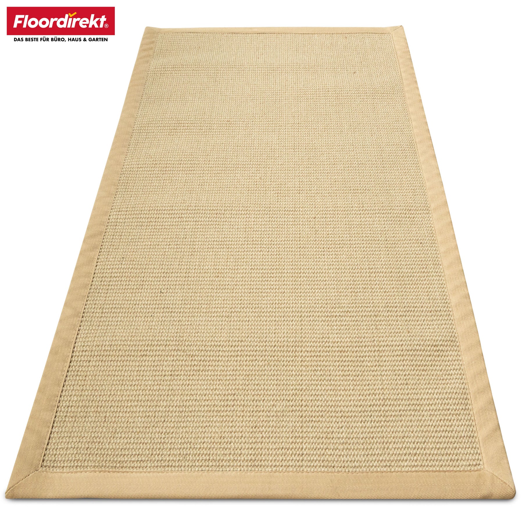 Sisal-Teppich | Bombay | Mit rutschhemmendem Rücken & Baumwollbordüre | In vielen Größen