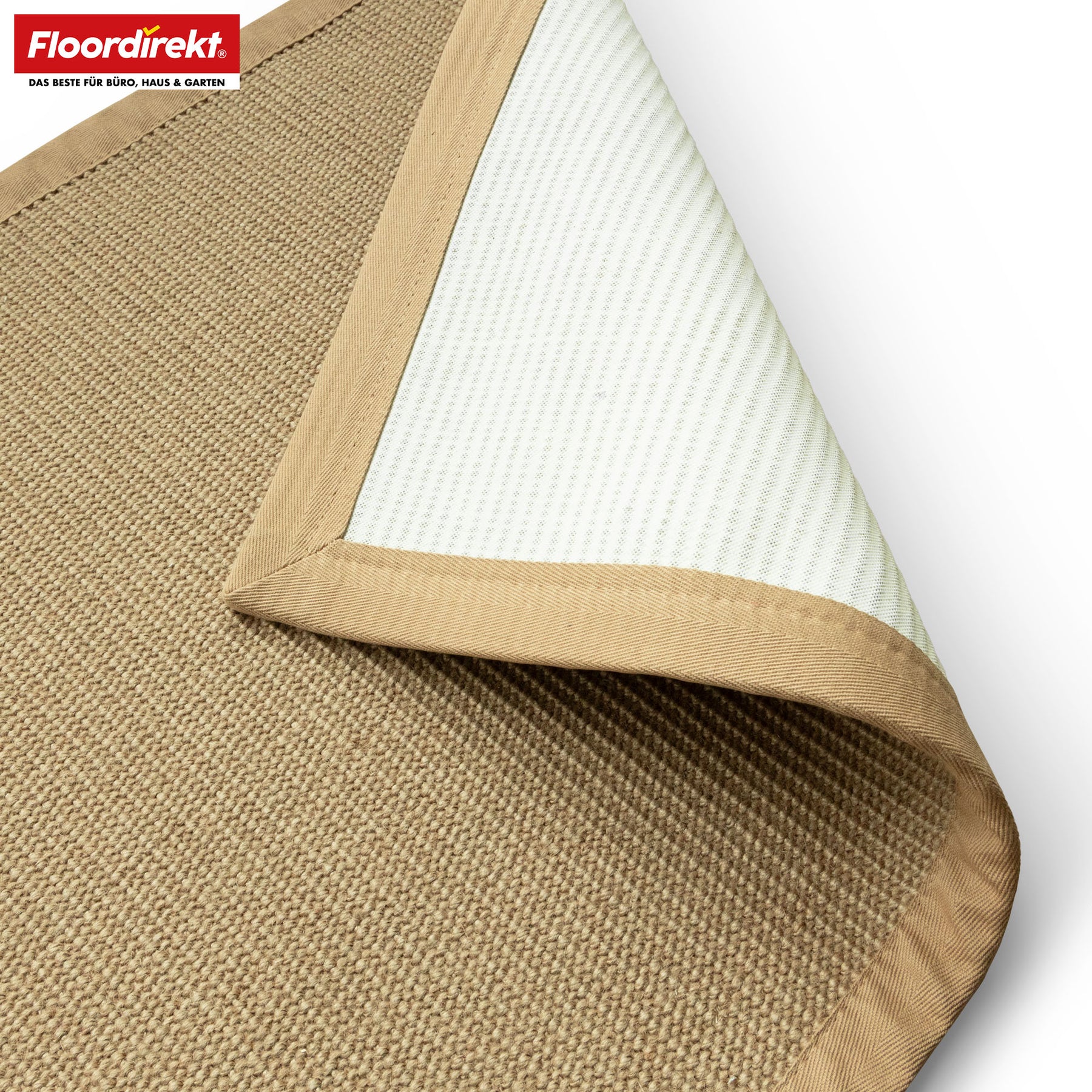 Sisal-Teppich | Bombay | Mit rutschhemmendem Rücken & Baumwollbordüre | In vielen Größen