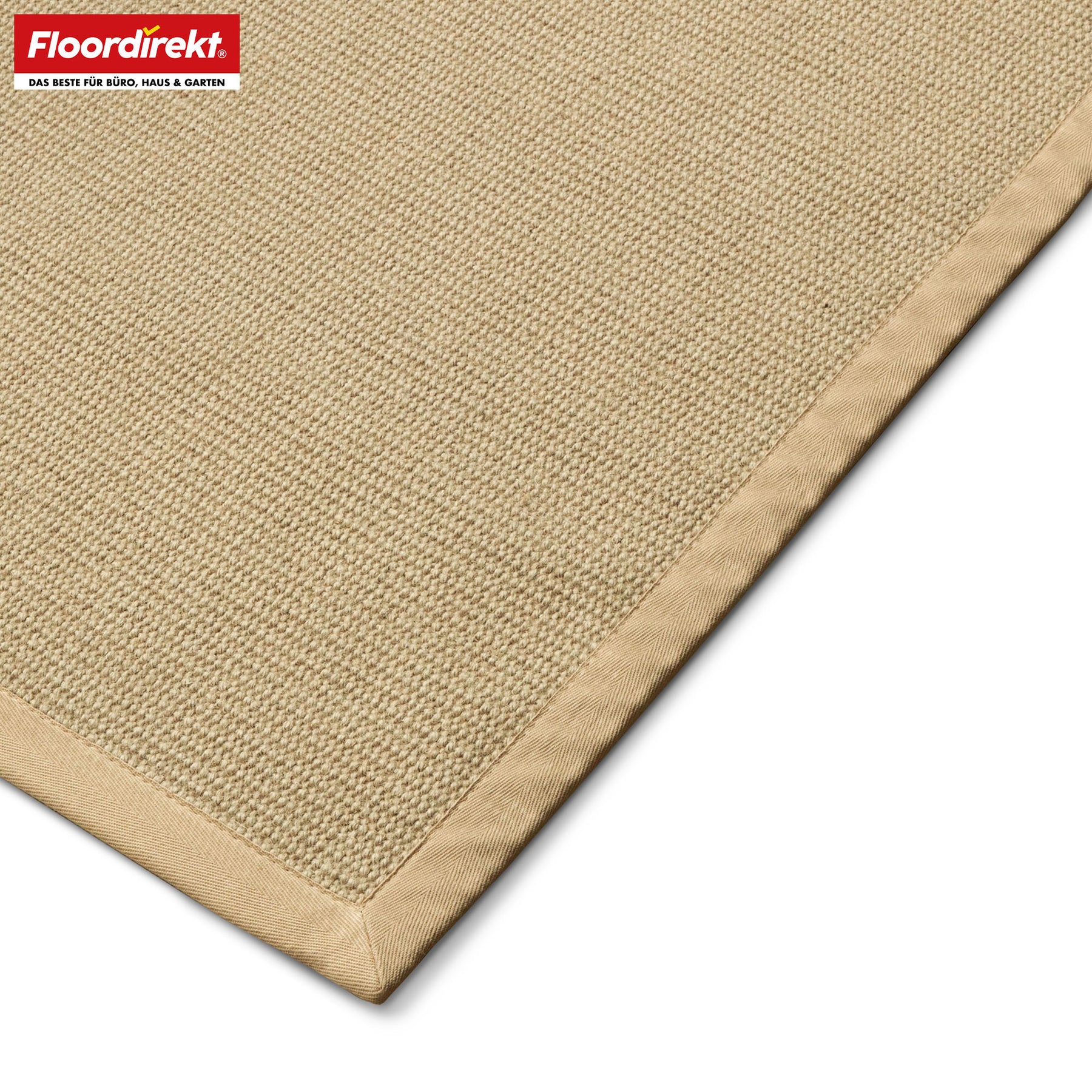 Sisal-Teppich | Bombay | Mit rutschhemmendem Rücken & Baumwollbordüre | In vielen Größen