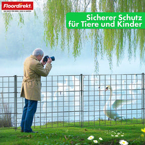 Gitterzaun | Pablo | 5-teiliges Metall-Steckzaun-Set | Erweiterbar für Garten, Teich & Tiere