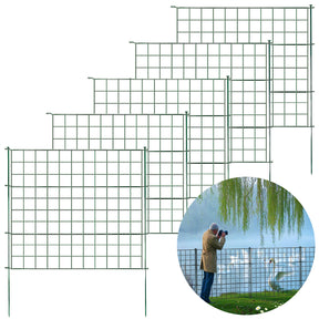 Gitterzaun | Pablo | 5-teiliges Metall-Steckzaun-Set | Erweiterbar für Garten, Teich & Tiere