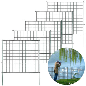 Gitterzaun | Pablo | 5-teiliges Metall-Steckzaun-Set | Erweiterbar für Garten, Teich & Tiere