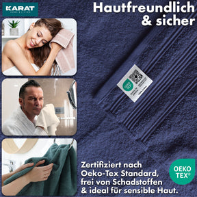 Handtuch-Set Bay | 8-teiliges Set Handtücher aus 100% Baumwolle | 2 x Badetuch, 2 x Handtuch und 4 x Seiftuch