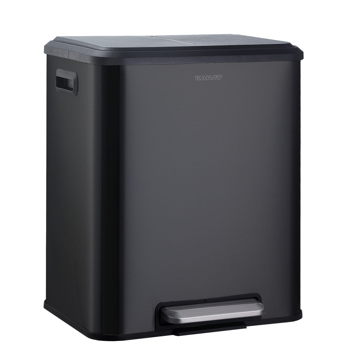 Mülleimer | Jack | 30 L Fassungsvermögen | 2-fach Mülltrennung | Soft-Close & Pedal | Edelstahl oder Schwarz