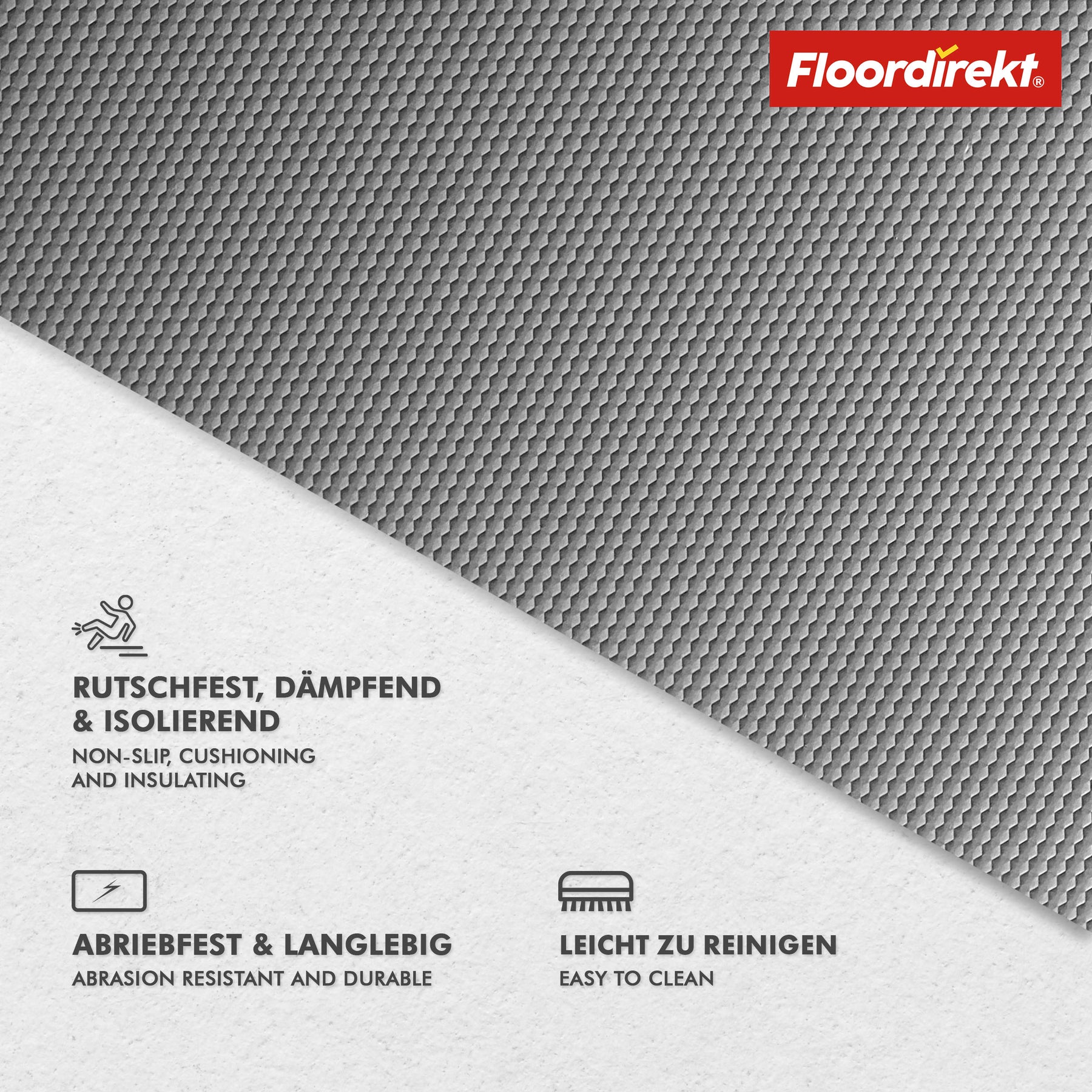 PVC-Bodenbelag | Hexagon | Robuster 2 mm Vinylboden, pflegeleicht & rutschfest | In mehreren Farben erhältlich