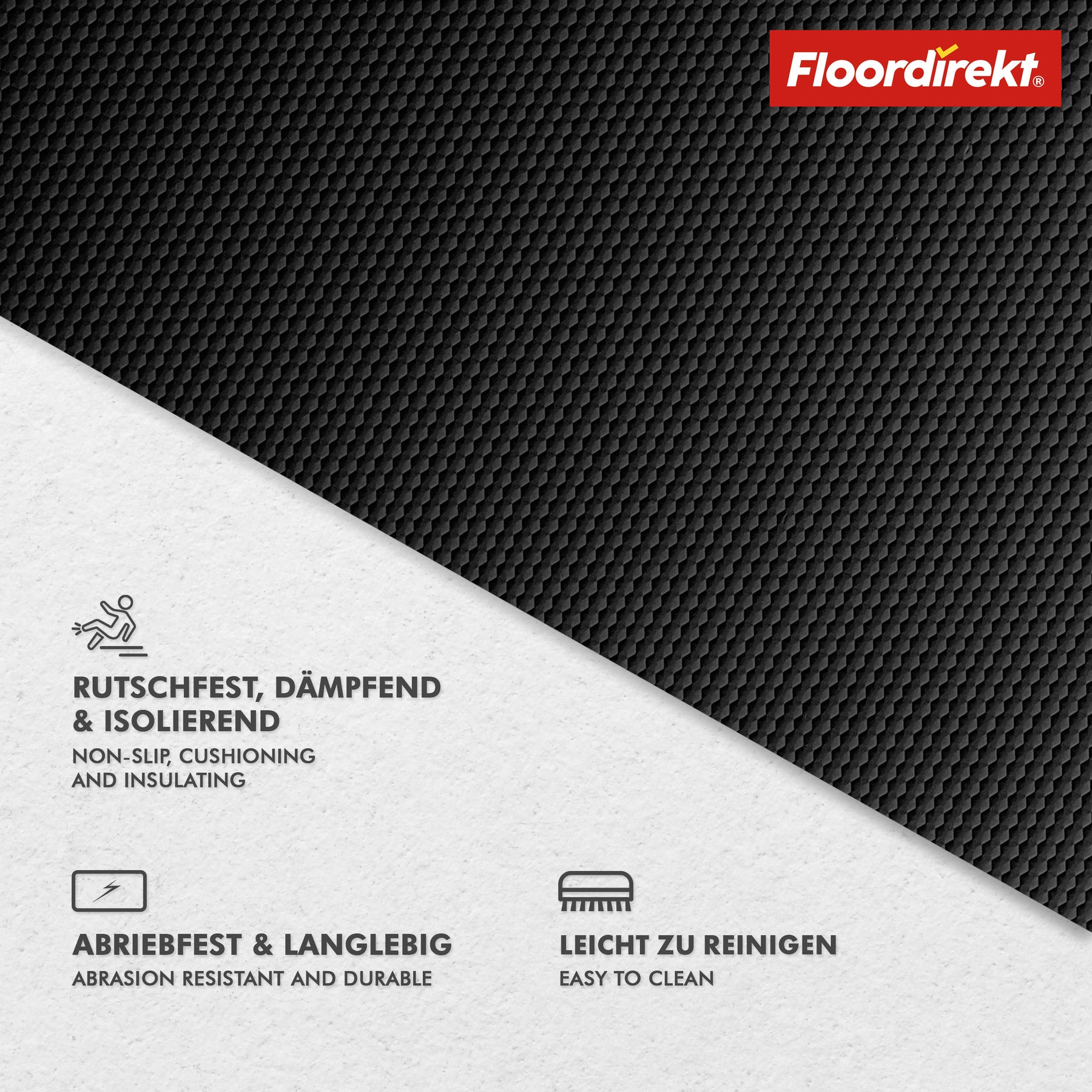PVC-Bodenbelag | Hexagon | Robuster 2 mm Vinylboden, pflegeleicht & rutschfest | In mehreren Farben erhältlich