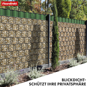 PVC-Sichtschutzstreifen | Für Gittermatten-Zäune | 3 Farben + 4 Designs