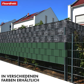 PVC-Sichtschutzstreifen | Für Gittermatten-Zäune | 3 Farben + 4 Designs