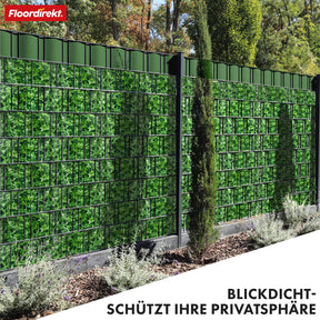 PVC-Sichtschutzstreifen | Für Gittermatten-Zäune | 3 Farben + 4 Designs
