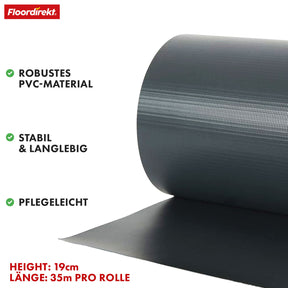 PVC-Sichtschutzstreifen | Für Gittermatten-Zäune | 3 Farben + 4 Designs