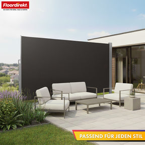 Alu-Seitenmarkise | Sicht- & Sonnenschutz für Terrasse, Balkon & Garten | UV-Schutz, blickdicht & wasserabweisend | Verschiedene Farben & Größen