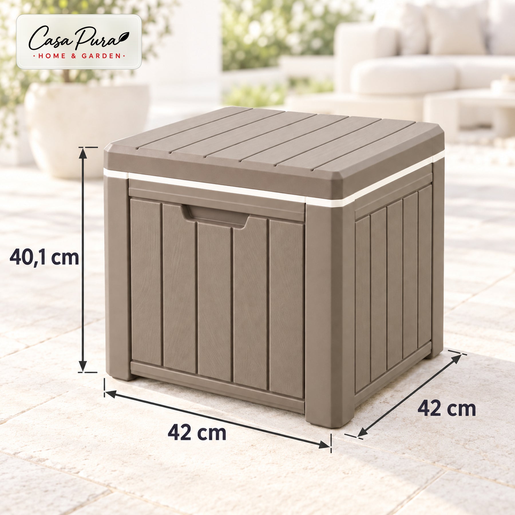 Getränkekühler | Arctic | 37 L Kühlbox mit Beistelltischfunktion in Holzoptik | 2 Farben