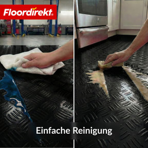 PVC-Bodenbelag | Bullet | Riffelblech-Optik | Rutschfest & Pflegeleicht | Meterware / Zuschnitt nach Maß | 110 cm Breite