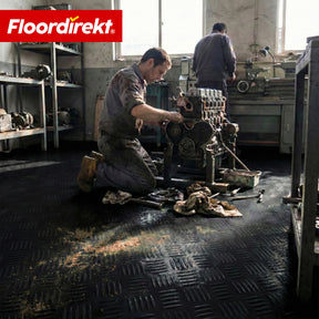 PVC-Bodenbelag | Bullet | Riffelblech-Optik | Rutschfest & Pflegeleicht | Meterware / Zuschnitt nach Maß | 110 cm Breite