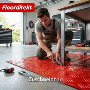 PVC-Bodenbelag | Bullet | Riffelblech-Optik | Rutschfest & Pflegeleicht | Meterware / Zuschnitt nach Maß | 110 cm Breite