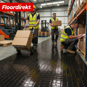 PVC-Bodenbelag | Check Quadra | Quadrat-Optik | Rutschfest & Pflegeleicht | Meterware / Zuschnitt nach Maß | 110 cm Breite