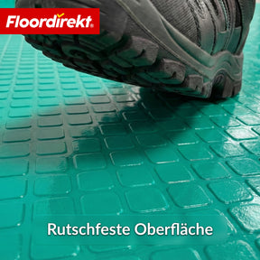 PVC-Bodenbelag | Check Quadra | Quadrat-Optik | Rutschfest & Pflegeleicht | Meterware / Zuschnitt nach Maß | 110 cm Breite
