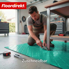 PVC-Bodenbelag | Check Quadra | Quadrat-Optik | Rutschfest & Pflegeleicht | Meterware / Zuschnitt nach Maß | 110 cm Breite