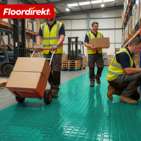 PVC-Bodenbelag | Check Quadra | Quadrat-Optik | Rutschfest & Pflegeleicht | Meterware / Zuschnitt nach Maß | 110 cm Breite