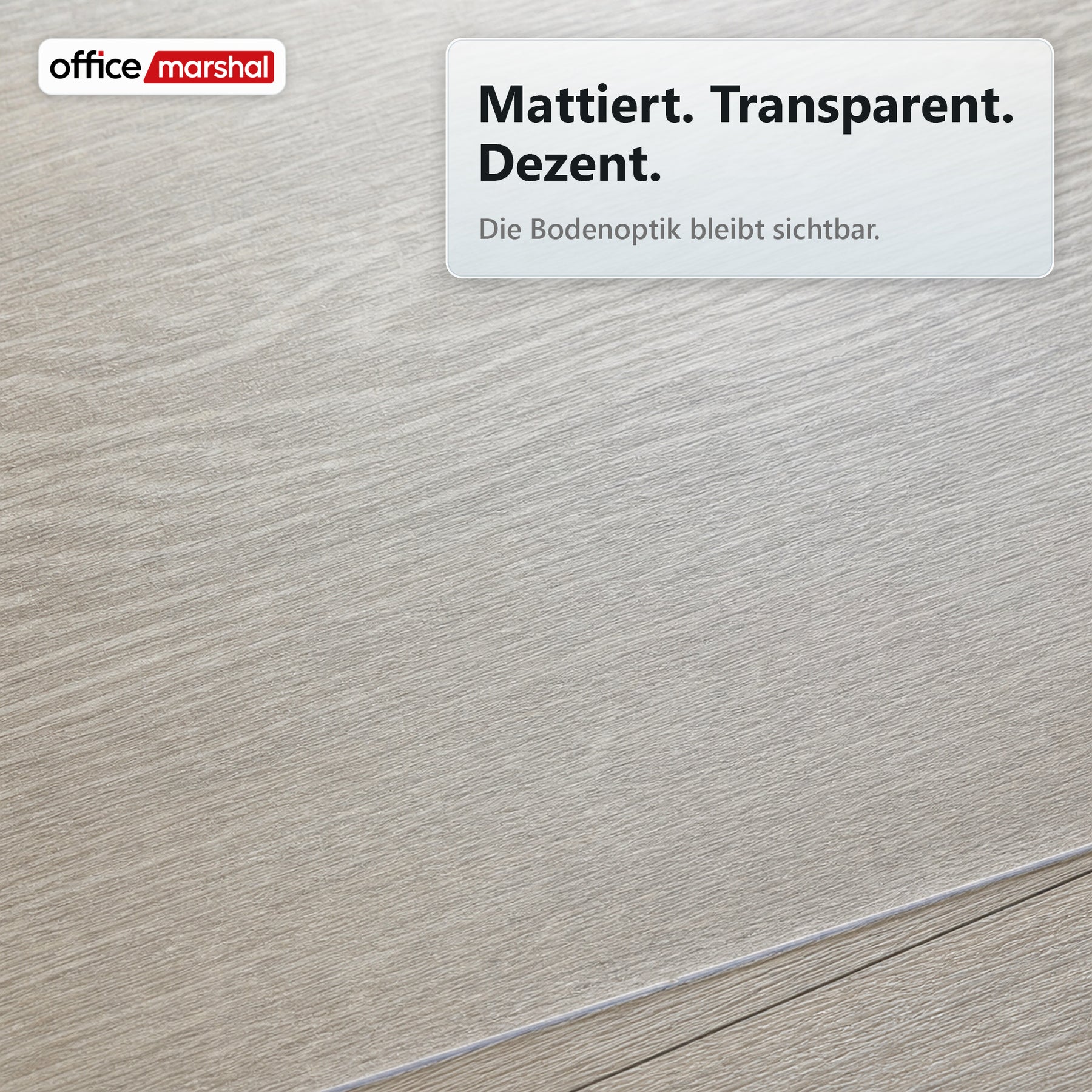 Bodenschutzmatte Floorfit nach Maß | Transparent matt | Für Hartböden, Parkett, Laminat & Vinyl