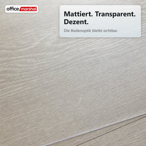 Bodenschutzmatte Floorfit nach Maß | Transparent matt | Für Hartböden, Parkett, Laminat & Vinyl