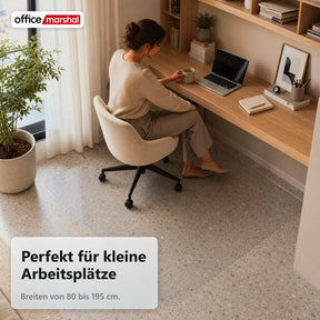 Bodenschutzmatte Floorfit nach Maß | Transparent matt | Für Hartböden, Parkett, Laminat & Vinyl