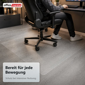 Bodenschutzmatte Floorfit nach Maß | Transparent matt | Für Hartböden, Parkett, Laminat & Vinyl